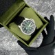 Чоловічий механічний годинник Awarder 040 Embroidery Silver-Green Black Automatic з сапфіровим склом 10ATM