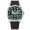 Годинник наручний Awarder 040 Embroidery Silver-Green Black Automatic 10ATM