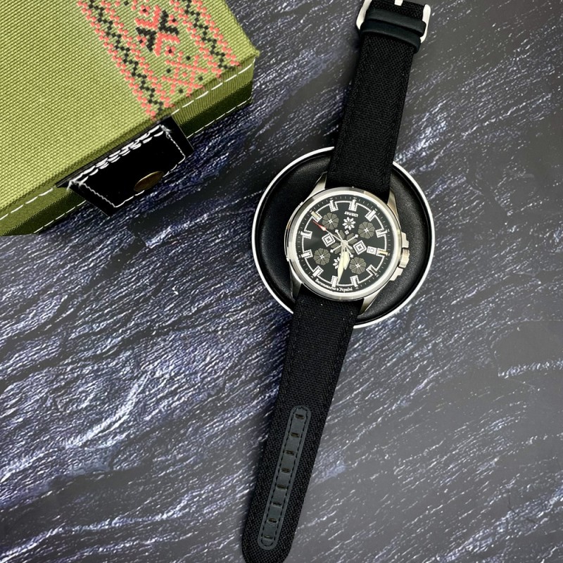 Чоловічий механічний годинник Awarder 040 Embroidery Silver-Army Green Black Automatic з сапфіровим склом 10ATM