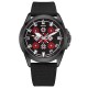 Мужские часы Awarder 041 Embroidery Black-Red с сапфировым стеклом и водозащитой 10ATM