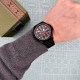Чоловічий механічний годинник Awarder 040 Embroidery Black-Red Black Automatic з сапфіровим склом 10ATM