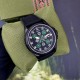 Мужские часы Awarder 041 Embroidery Black-Green с сапфировым стеклом и водозащитой 10ATM