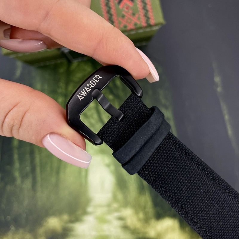 Мужские часы Awarder 041 Embroidery Black-Green с сапфировым стеклом и водозащитой 10ATM