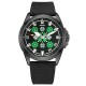 Мужские часы Awarder 041 Embroidery Black-Green с сапфировым стеклом и водозащитой 10ATM