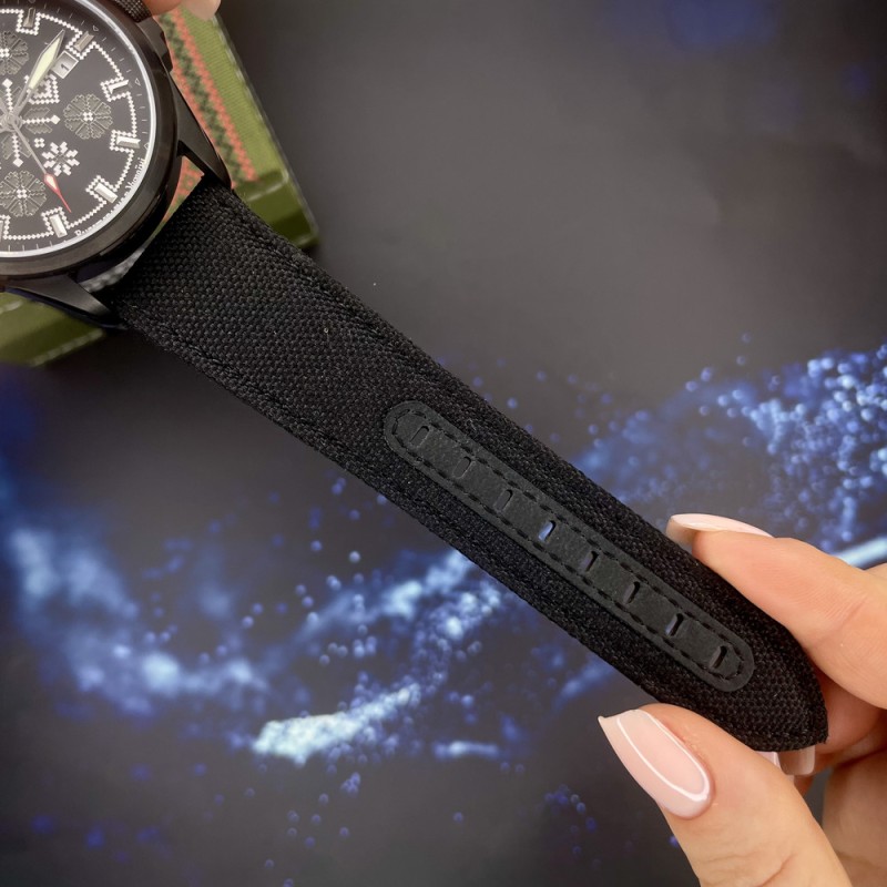 Чоловічий годинник Awarder 040 Embroidery Black-Army Green Black Automatic з сапфіровим склом