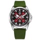 Мужские часы Awarder 041 Embroidery Silver-Red Green с сапфировым стеклом и водозащитой 10 ATM