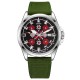 Чоловічий механічний годинник Awarder 040 Embroidery Silver-Red Green Automatic з сапфіровим склом 10ATM