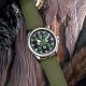 Мужские часы Awarder 041 Embroidery Silver-Green с сапфировым стеклом и водозащитой 10ATM