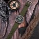 Мужские часы Awarder 041 Embroidery Silver-Green с сапфировым стеклом и водозащитой 10ATM