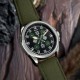 Мужские часы Awarder 041 Embroidery Silver-Green с сапфировым стеклом и водозащитой 10ATM
