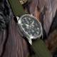 Мужские часы Awarder 041 Embroidery Silver-Green с сапфировым стеклом и водозащитой 10ATM