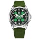 Мужские часы Awarder 041 Embroidery Silver-Green с сапфировым стеклом и водозащитой 10ATM