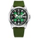 Чоловічий годинник Awarder 040 Embroidery Silver-Green Automatic з сапфіровим склом та водозахистом 10ATM