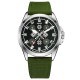 Мужские часы Awarder 041 Embroidery Silver-Army Green с сапфировым стеклом и водозащитой 10ATM