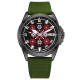 Мужские часы Awarder 040 Embroidery Black-Red Green Automatic с сапфировым стеклом и 10ATM