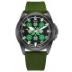 Мужские часы Awarder 041 Embroidery Black-Green с сапфировым стеклом и водозащитой 10ATM