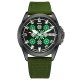 Чоловічий механічний годинник Awarder 040 Embroidery Black-Green Green Automatic 10ATM з сапфіровим склом