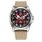 Годинник наручний Awarder 041 Embroidery Silver-Red Khaki Battery 10ATM