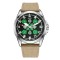 Годинник наручний Awarder 041 Embroidery Silver-Green Khaki Battery 10ATM