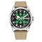 Годинник наручний Awarder 040 Embroidery Silver-Green Khaki Automatic 10ATM