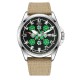 Чоловічий годинник Awarder 040 Embroidery Silver-Green Khaki Automatic з сапфіровим склом та захистом 10ATM