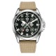 Мужские часы Awarder 041 Embroidery Silver-Army Green Khaki 10ATM с сапфировым стеклом