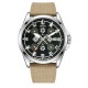 Чоловічий годинник Awarder 040 Embroidery Silver-Army Green Khaki Automatic з сапфіровим склом