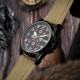 Мужские механические часы Awarder 040 Embroidery Black-Red Khaki Automatic 10ATM с сапфировым стеклом