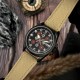 Мужские механические часы Awarder 040 Embroidery Black-Red Khaki Automatic 10ATM с сапфировым стеклом