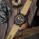 Мужские механические часы Awarder 040 Embroidery Black-Red Khaki Automatic 10ATM с сапфировым стеклом