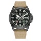 Годинник наручний Awarder 040 Embroidery Black-Army Green Khaki Automatic 10ATM механічний з сапфіровим склом