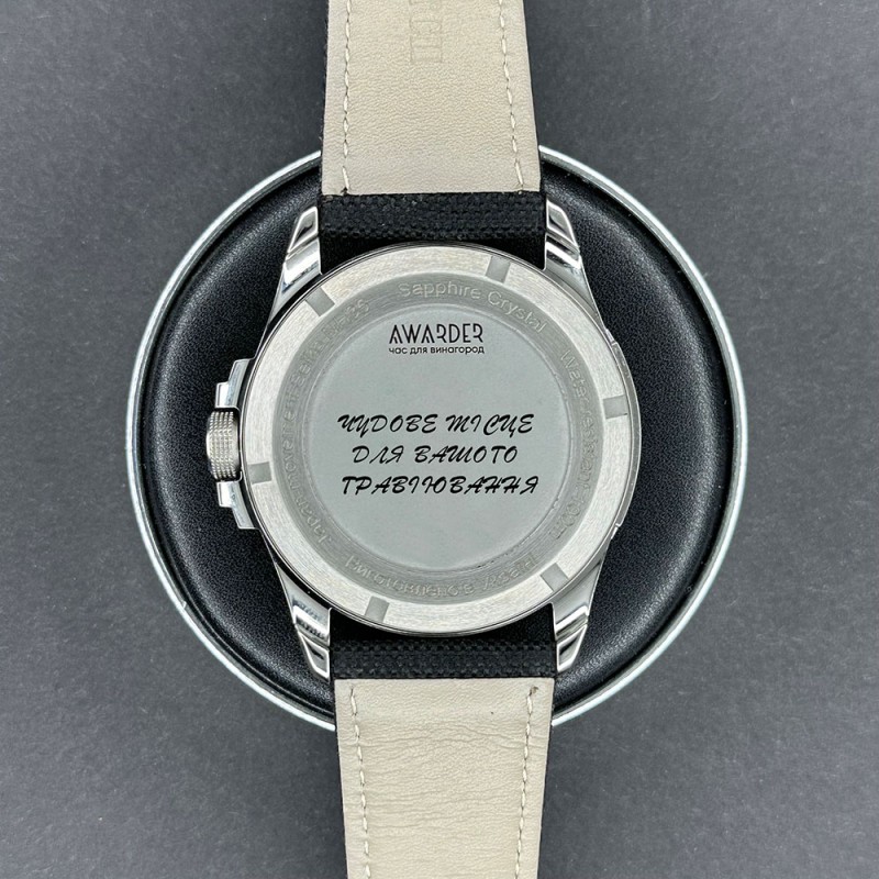 Мужские часы Awarder 040 Cossack Black-Black Automatic с сапфировым стеклом и защитой 10ATM