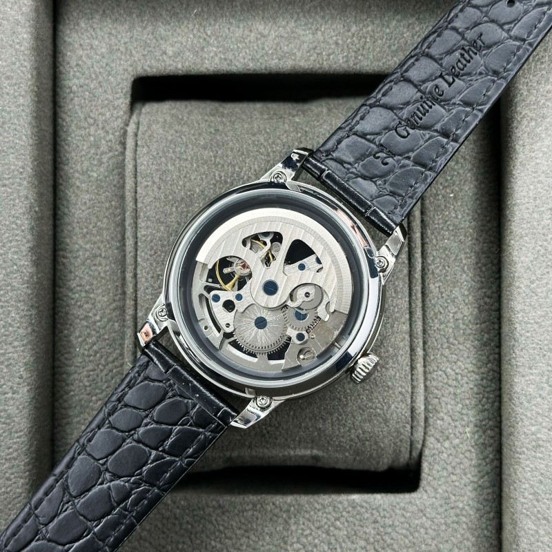 Мужские механические часы Awarder 043 Незламний Харків Silver-Black Automatic с сапфировым стеклом