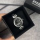 Жіночий годинник Awarder 035 Київ I Silver-Black зі сріблястим браслетом та чорним циферблатом