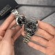 Жіночий годинник Awarder 035 Київ I Silver-Black зі сріблястим браслетом та чорним циферблатом