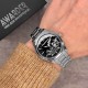 Женские часы Awarder 035 Мариуполь II Silver-Black из нержавеющей стали и минеральным стеклом