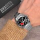 Жіночий годинник Awarder 035 Херсон I Silver-Black, сріблястий сталевий браслет та чорний циферблат