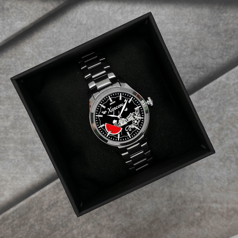 Жіночий годинник Awarder 035 Херсон I Silver-Black, сріблястий сталевий браслет та чорний циферблат