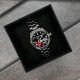 Жіночий годинник Awarder 035 Херсон I Silver-Black, сріблястий сталевий браслет та чорний циферблат