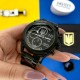 Мужские часы Awarder 016 Тризуб Black-Black Steel с хронографом и стальным браслетом