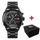 Мужские часы Awarder 016 Тризуб Black-Black Steel с хронографом и стальным браслетом