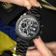Мужские часы Awarder 016 Тризуб золото Black-Black Steel с хронографом и стальным браслетом