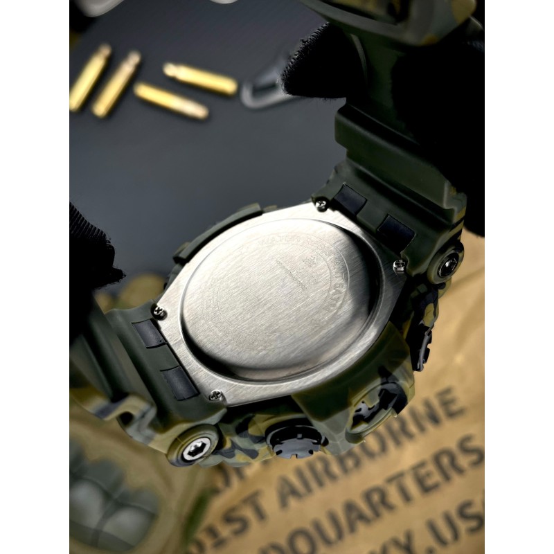 Мужские тактические часы Awarder 003 Тризуб золото Army Green с комбинированным циферблатом