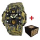 Мужские тактические часы Awarder 003 Тризуб золото Army Green с комбинированным циферблатом