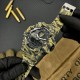 Мужские тактические часы Awarder 001 Тризуб золото Camo Green с камуфляжным ремешком и подсветкой