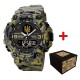 Мужские тактические часы Awarder 001 Тризуб золото Camo Green с камуфляжным ремешком и подсветкой