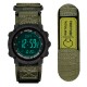 Мужские тактические часы Awarder 036 Compass UA Nylon Black-Army Green с компасом и подсветкой