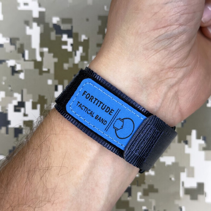 Чоловічий наручний годинник Awarder 036 Compass UA Nylon Black-Blue з компасом та електронним циферблатом