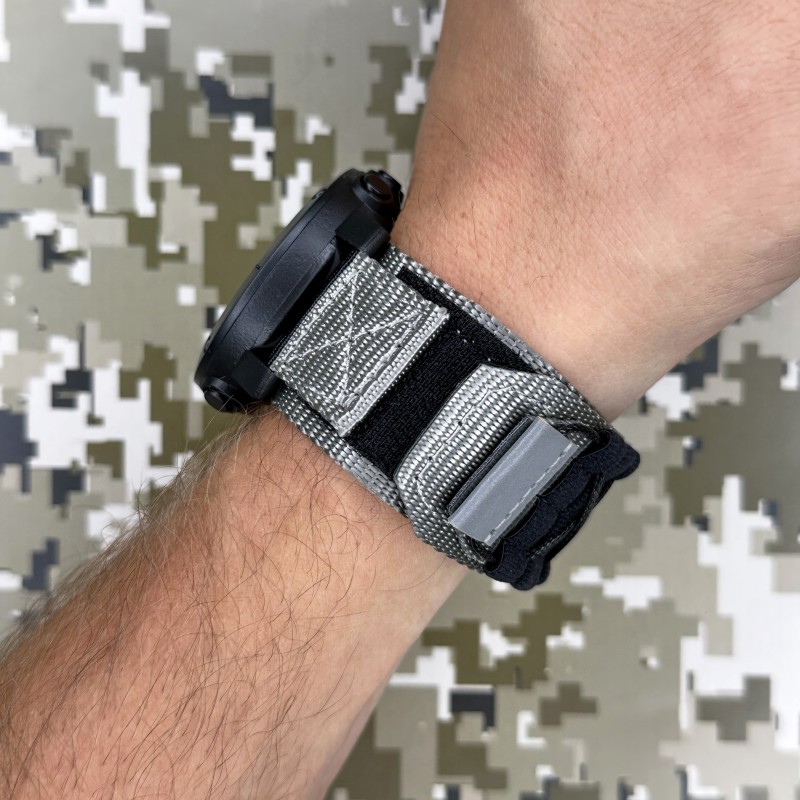 Чоловічий тактичний годинник Awarder 036 Compass UA Nylon Pro Black-Grey з електронним компасом
