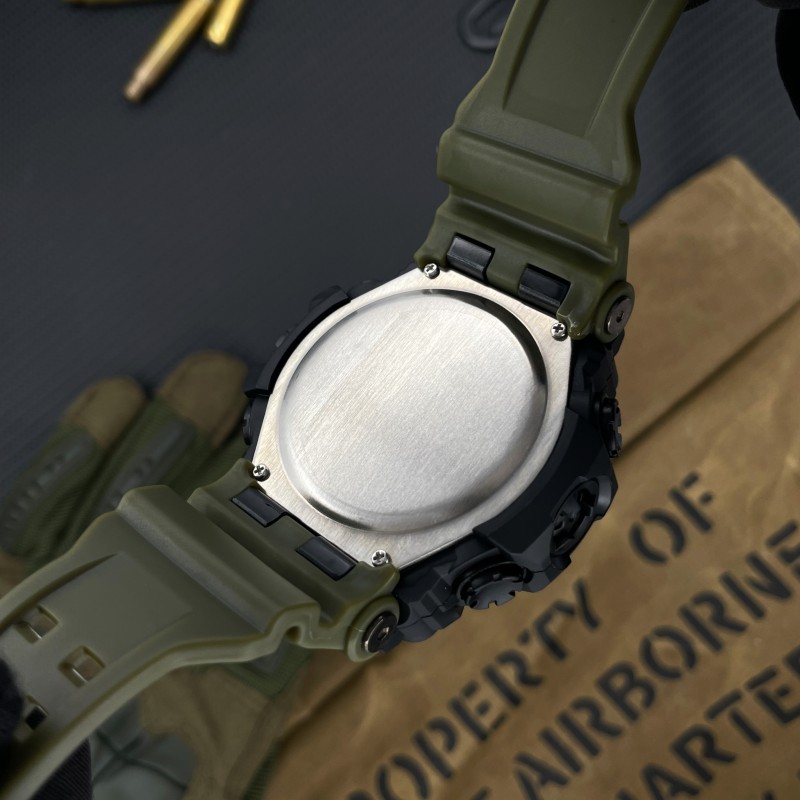 Мужские тактические часы Awarder 004 Army Green с комбинированным циферблатом и защитой 5 ATM